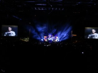 Linkin Park shares a craft beer with me at Jiffy Lube Live in Northern Virginia.