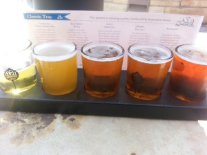 The Classic Tray at Odell Brewing was mostly pale ales.