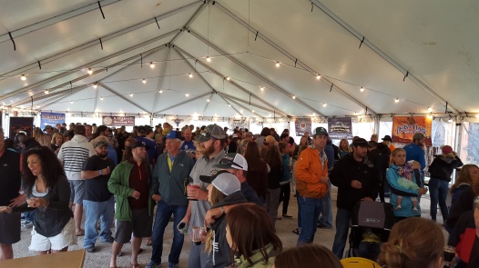 The craft beer fans at the Big Sky Beerfest decided close quarters meant warmer.